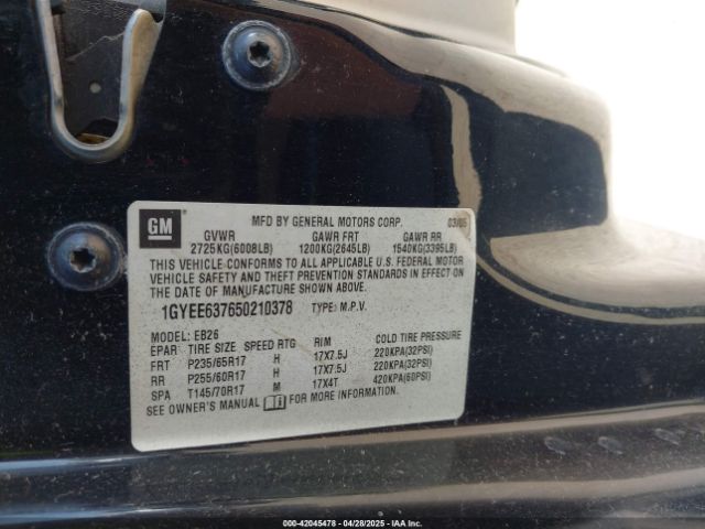 2005 CADILLAC SRX 1GYEE637650210378 Photo 8