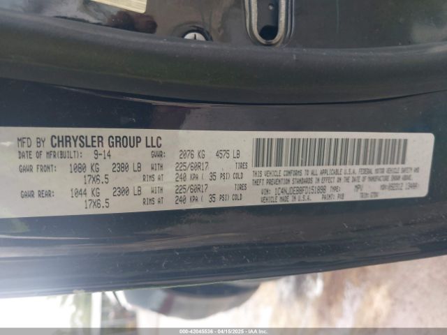 2015 JEEP COMPASS 1C4NJDEB8FD151898 Photo 8