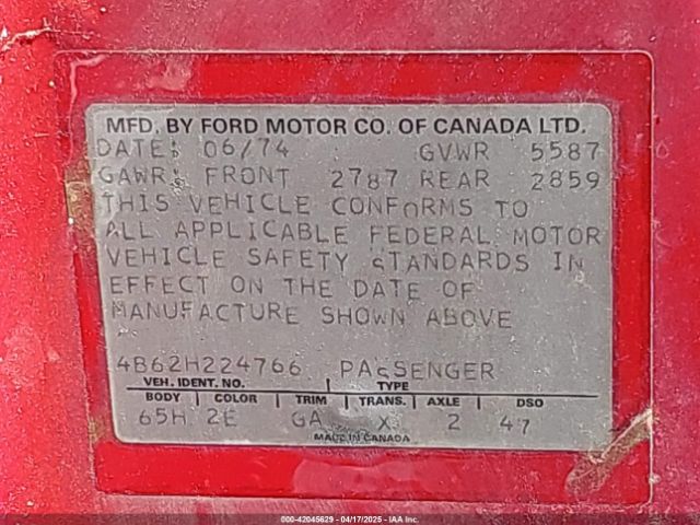 1974 FORD LTD 4B62H224766 Photo 8