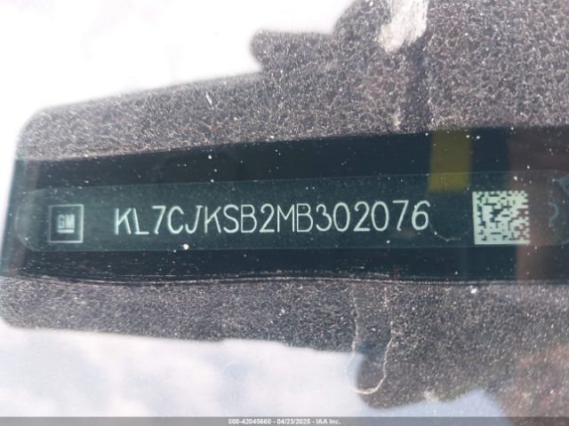 KL7CJKSB2MB302076 Chevrolet Trax Fwd Ls