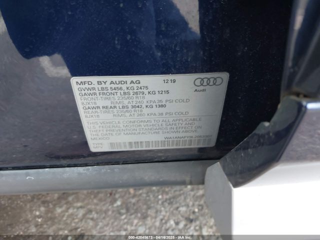 2020 AUDI Q5 WA1ANAFY9L2053307 Photo 8