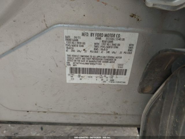2015 FORD EDGE 2FMTK4J96FBB27155 Photo 8