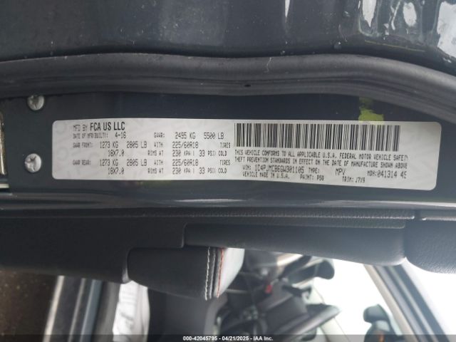 1C4PJMCB6GW301105 Jeep Cherokee 75th Anniversary