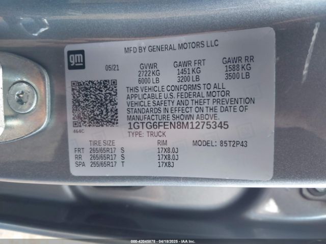 1GTG6FEN8M1275345 GMC lgz - di, vvt, alum, var2, gen 2