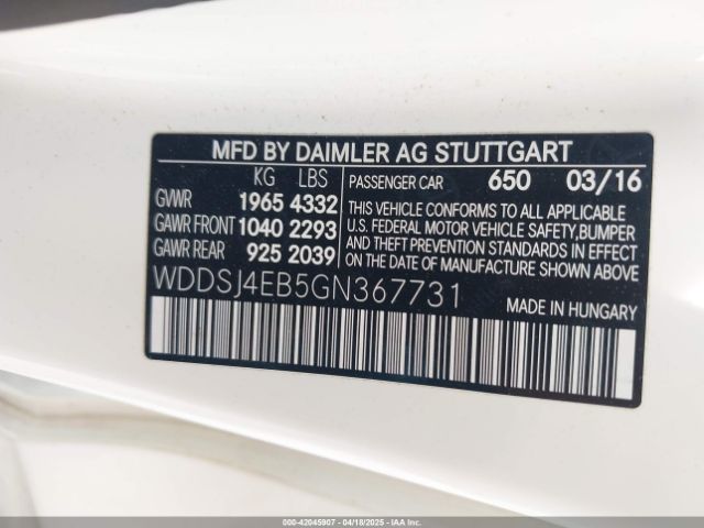 2016 MERCEDES-BENZ CLA 250 WDDSJ4EB5GN367731 Photo 8