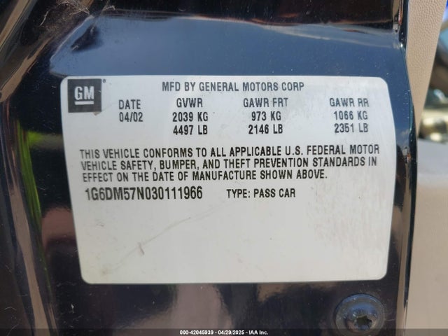 2003 CADILLAC CTS 1G6DM57N030111966 Photo 8