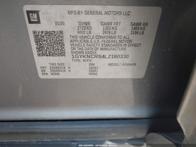 2020 CADILLAC XT5 1GYKNCRS4LZ160330 Photo 8