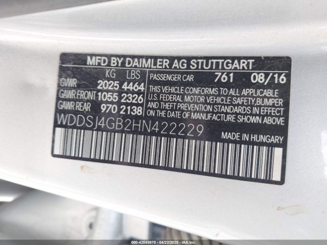 2017 MERCEDES-BENZ CLA 250 WDDSJ4GB2HN422229 Photo 8