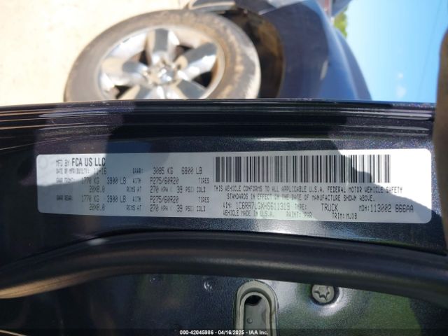 1C6RR7LGXHS611319 RAM 1500 Big Horn  4x4 5'7 Box