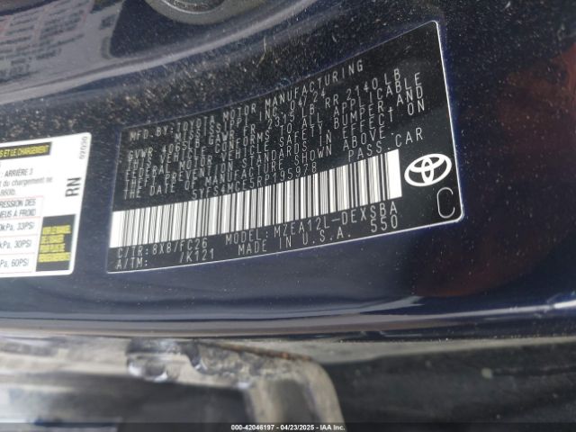 5YFS4MCE5RP195978 Toyota COROLLA SE