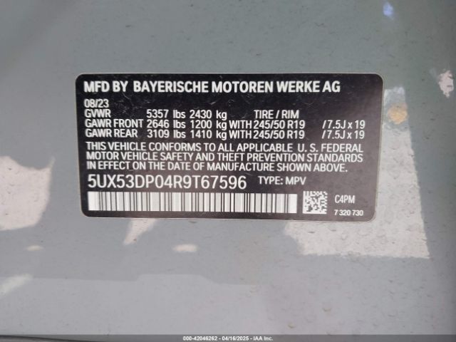 2024 BMW X3 5UX53DP04R9T67596 Photo 8