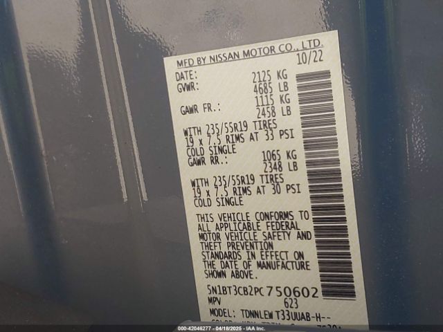 2023 NISSAN ROGUE 5N1BT3CB2PC750602 Photo 8