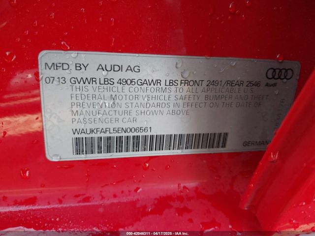 WAUKFAFL5EN006561 Audi A4 2.0t Premium