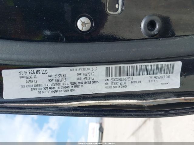2C3CDZAG9JH172319 Dodge Challenger Sxt Plus