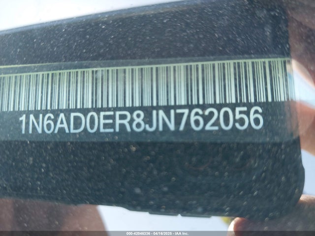 1N6AD0ER8JN762056 Nissan Frontier Sv