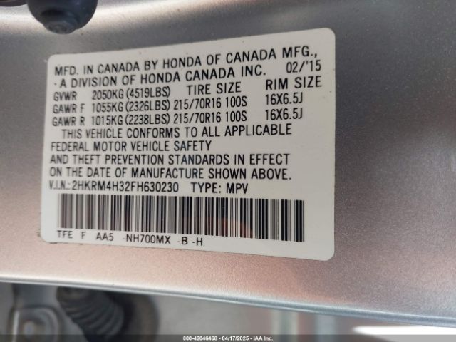 2HKRM4H32FH630230 Honda CR-V LX