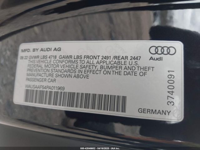 2023 AUDI A5 WAUSAAF54PA011969 Photo 8