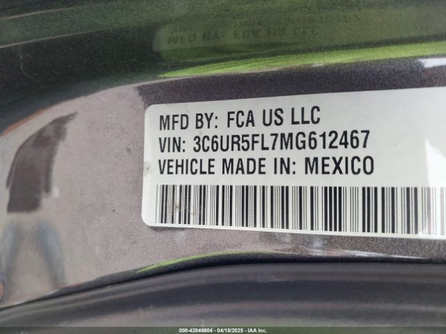 3C6UR5FL7MG612467 RAM 2500 Laramie  4x4 6'4 Box
