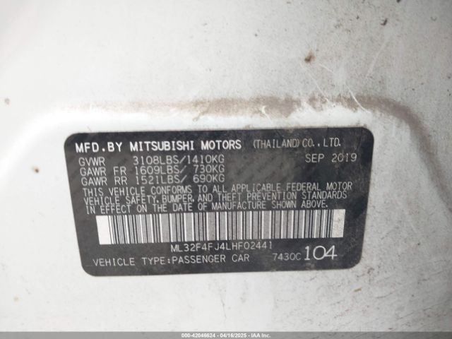 2020 MITSUBISHI MIRAGE G4 ML32F4FJ4LHF02441 Photo 8