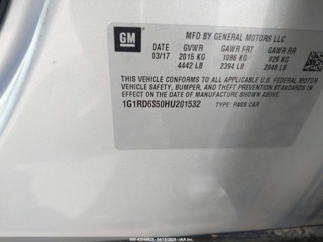 1G1RD6S50HU201532 Chevrolet Volt Premier