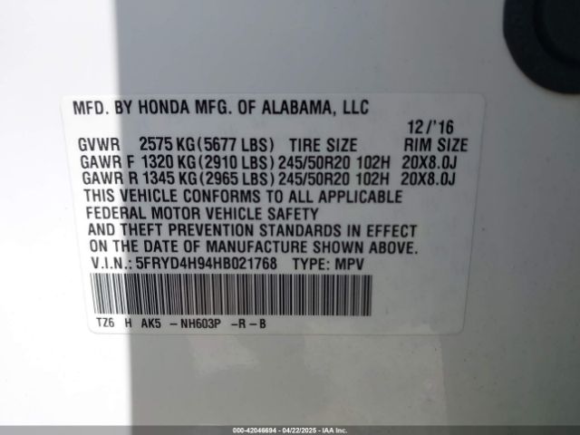 2017 ACURA MDX 5FRYD4H94HB021768 Photo 8