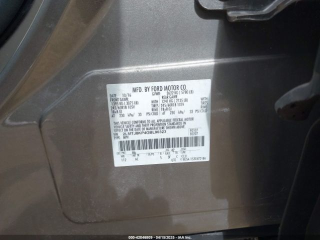 2LMTJ8KP4GBL90323 Lincoln Mkx Select