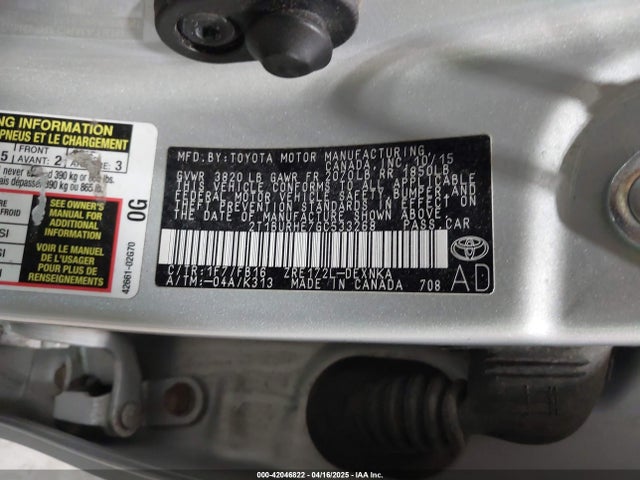 2T1BURHE7GC533268 Toyota COROLLA LE