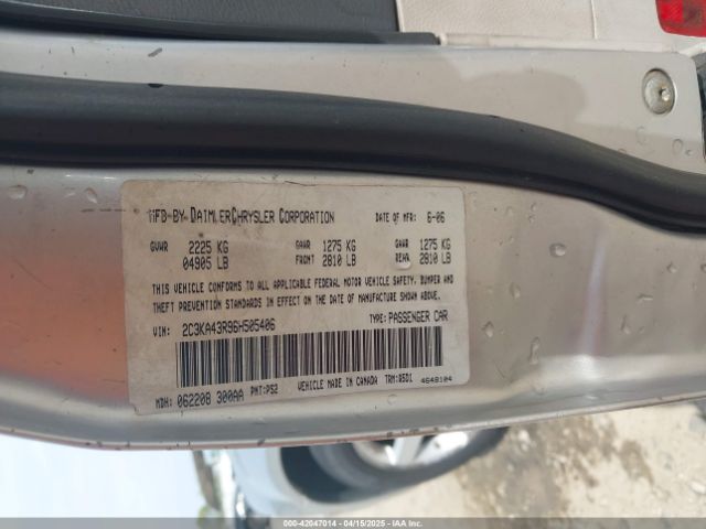 2006 CHRYSLER 300 2C3KA43R96H505406 Photo 8