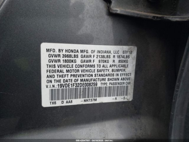 2013 ACURA ILX 19VDE1F32DE008259 Photo 8