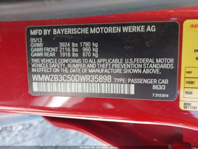 2013 MINI COUNTRYMAN WMWZB3C50DWR35898 Photo 8