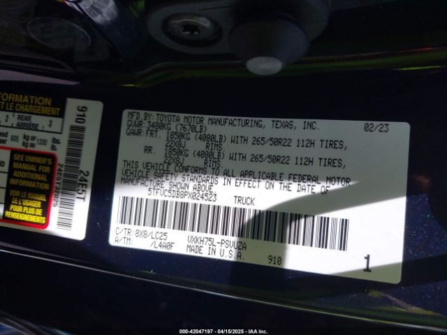 5TFVC5DB8PX024523 Toyota Tundra Hybrid Capstone
