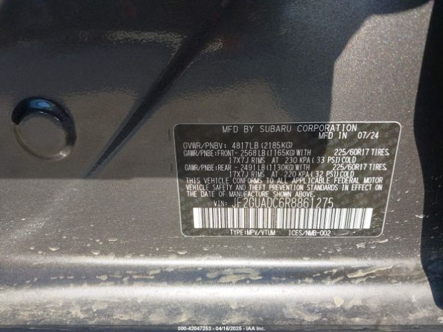 JF2GUADC6R8861275 Subaru Crosstrek Premium