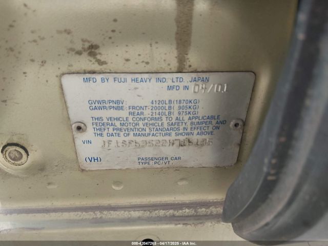 2002 SUBARU FORESTER JF1SF63522H716135 Photo 8