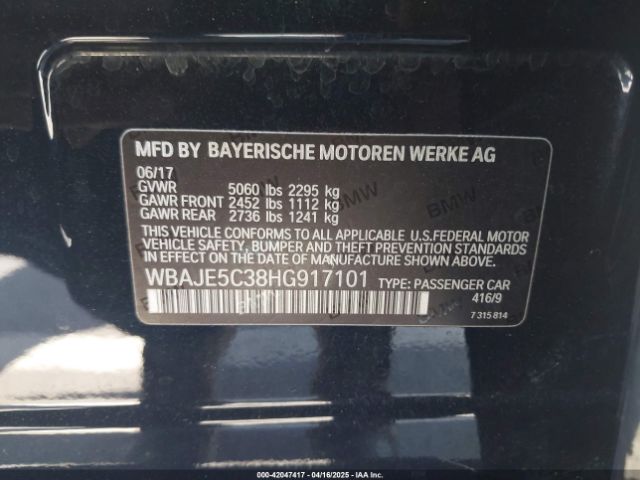 WBAJE5C38HG917101 BMW 540I