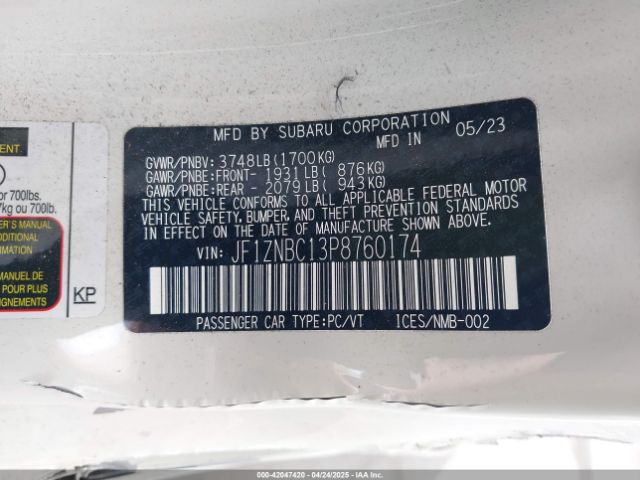 JF1ZNBC13P8760174 Toyota GR86