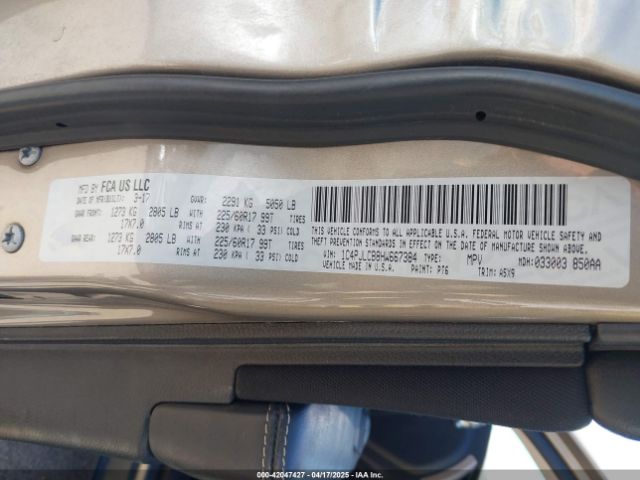1C4PJLCB8HW667384 Jeep Cherokee Latitude Fwd