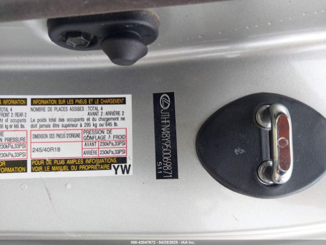 2005 LEXUS SC 430 JTHFN48Y950069871 Photo 8