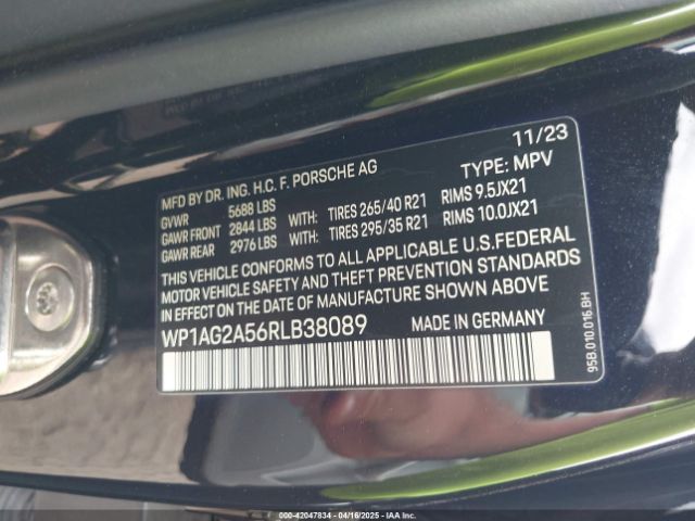 WP1AG2A56RLB38089 Porsche MACAN S
