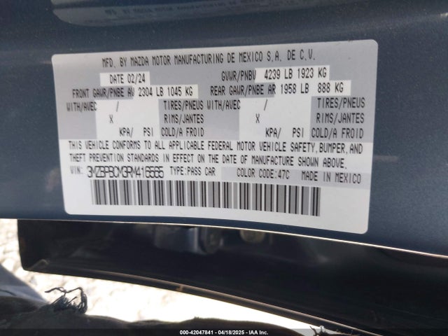 3MZBPBCM3RM416565 Mazda Mazda3 2.5 S Carbon Edition