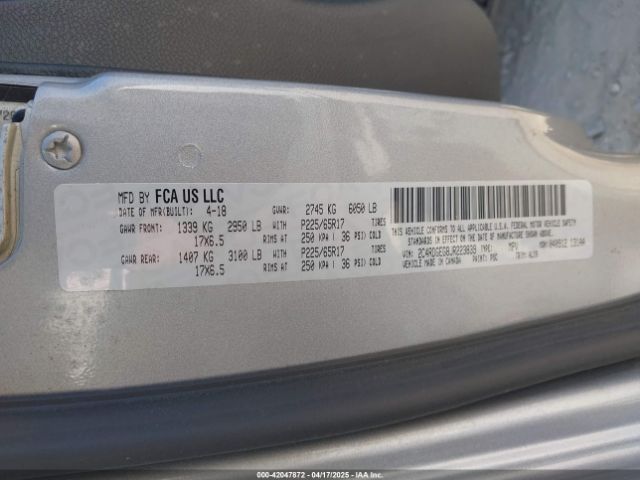 2C4RDGEG8JR223839 Dodge Grand Caravan Gt