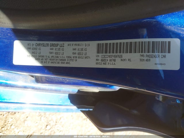 Chrysler 200 Limited 2015 1C3CCCAB3FN507626 Image 9