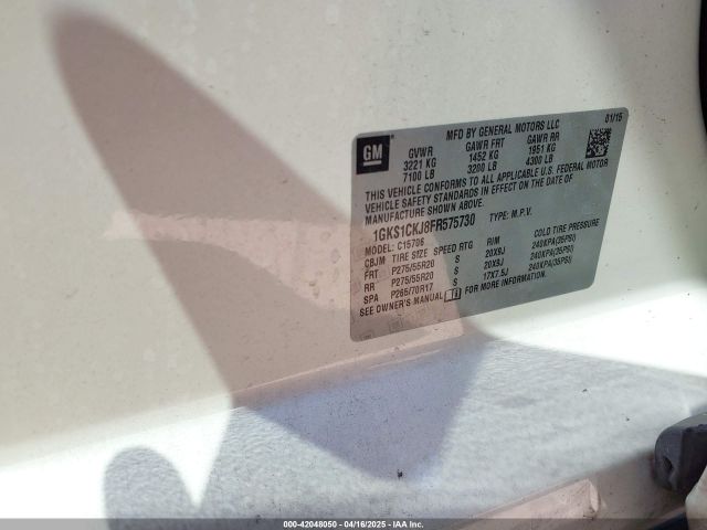 1GKS1CKJ8FR575730 GMC YUKON DENALI