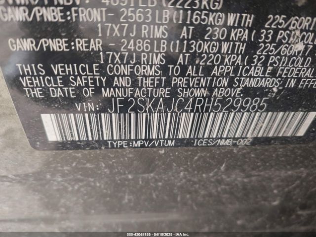 2024 SUBARU FORESTER JF2SKAJC4RH529985 Photo 8