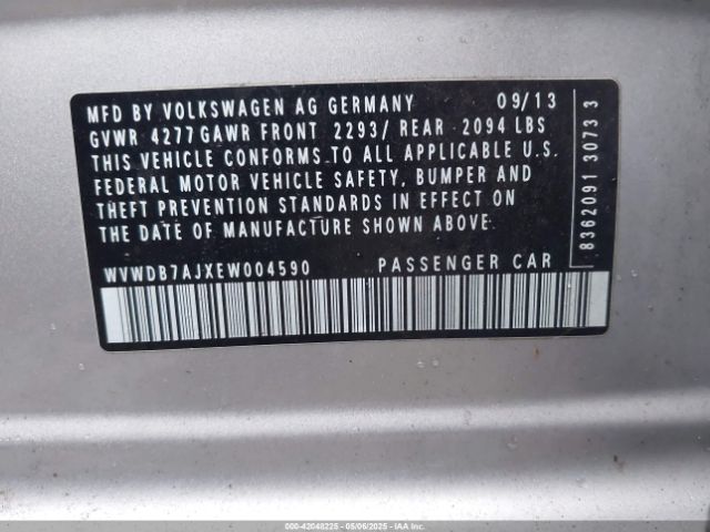 WVWDB7AJXEW004590 Volkswagen Golf 2.5l