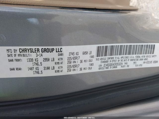 2C4RDGBG4ER353224 Dodge Grand Caravan Se