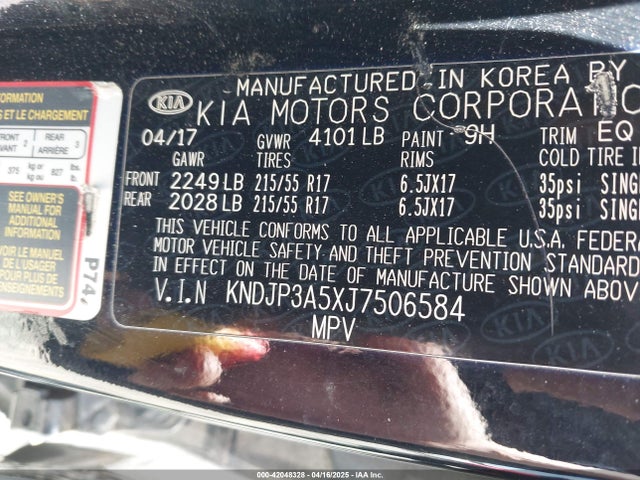 KNDJP3A5XJ7506584 KIA SOUL +
