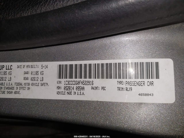 Chrysler 200 S 2015 1C3CCCDG0FN522916 Image 9