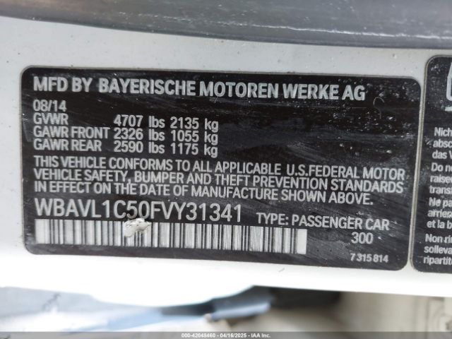 WBAVL1C50FVY31341 BMW X1 Xdrive28i
