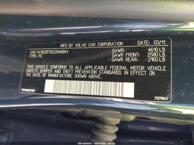 2012 VOLVO S60 YV1622FS5C2046841 Photo 8