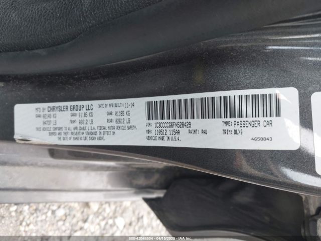 1C3CCCCG6FN528429 Chrysler 200 C